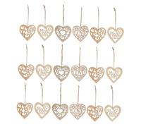 Veemoon 40 pièces Lot de Non Traité Forme Amour Décoration DIY Mariage Champêtre Table Romantique