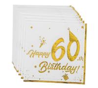 Veemoon 40 Pièces Serviettes Papier Décoratives Anniversaire Lot Motifs Élégants Fournitures de Fête Nettoyage Facile et pour Table Anniversaire