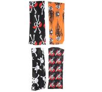 Veemoon 4pcs Bandeaux Cheveux Halloween Tête de Mort en Polyester Respirant et Absorbant la Sueur, Accessoires Stylés pour Fête et Costume