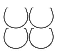 Veemoon 4pcs Poignées de Bouilloire Chinoises Rondes en Acier Inoxydable Noir Mat Prise Confortable et Ajustement Sécurisé pour Service de Thé Élégant