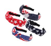 Veemoon 4pièces Bandeaux Américain Avec Motif Étoilé Et Rayé Accessoires De Coiffure Pour Femmes Bandeaux Noués Pour Occasions Spéciales Et Fêtes