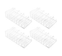 Veemoon 4Pièces Boîte Affichage Transparente pour de Fards à Paupières Organisateur de Maquillage Multifonctionnel pour Salle de Bain et Bureau