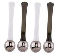 Veemoon 4Pièces Cuillère de Massage Alliage de Zinc pour Crème Oculaire et Crème de Visage Applicateur Pratique pour Soins Peau Améliore Gonflement Fatigue
