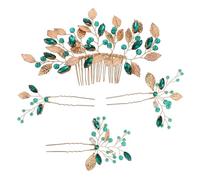 Veemoon 4pièces Épingles à Cheveux Fleurie Et Peignes Pour Mariée Accessoires De Coiffure Pour Bal De Promo Et Femmes