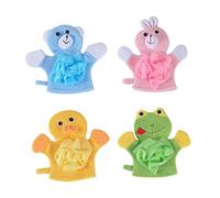Veemoon 4pièces Moufle De Bain Pour Garçon Fille à Motifs De Dessins Animés Lot De Moufles De Bain Créatifs Pour Corps Nettoyage à Domicile