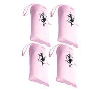 Veemoon 4pièces Pochettes de Transport Satin pour Chaussures de Danse Sacs de Rangement Pliables pour Chaussures de Ballet pour Entraînements et Déplacements
