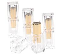 Veemoon 4pièces Tube Carré Réutilisable Transparent Pour Lèvres Pot De Crème Pour Lèvres Vide Personnalisable