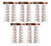 Veemoon 5 Autocollants Sourcils Waterproof Marron Effet Tatouage Transfert D’Eau Sourcils Artificiels Peeling pour Maquillage Solide et Mise Kit Beauté Yeux