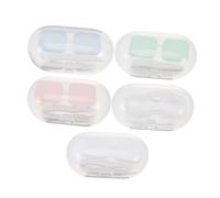 Veemoon 5 Ensembles Boîtes de Lentilles de Contact Étui Portable et Étanche Mixte Couleurs Pratique pour Rangement Sécurisé Compatibles avec Toutes Marques