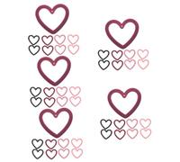 Veemoon 5 Ensembles Pendentif D'amour Émail En Forme De Cœur Charme De Coeur D'or Bricolage Matériau Afflux Charmes De Collier Charmes De Coeur Charme De Bijoux Flocage Résine 8 Pièces * 5