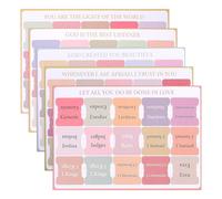 Veemoon 5 feuilles Onglets Bibliques Autocollants pour Femmes Étiquettes Index Papier Enduit Lettres Claires et Lisibles Accessoires Pratiques pour Étude Biblique Lot