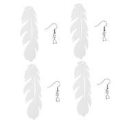Veemoon 5 Paires Boucles Oreilles à Transfert Thermique DIY Oreilles Vierges avec Crochets pour Personnalisées Bijoux