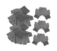 Veemoon 5 Paires Mitaines Antidérapants Pour Hommes et Femmes de de Travail Sans Doigts Respirants pour Activités Extérieures Conduite et Conditions Froides