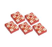 Veemoon 5 Pièces Boîte à Loterie DIY Papier Compartimentée avec Boîte Vide pour Tirage Au Sort Fête Du Nouvel An Coffret Cadeau Fête Mères