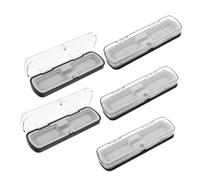 Veemoon 5 Pièces Boîte à Stylos Transparente Plastique Rigide Étui Rectangulaire et Résistant pour Stylo Plume Crayons et Fournitures de Bureau
