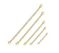 Veemoon 5 pièces Chaîne Rallonge Acier Inoxydable avec Fermoir pour Colliers et Bracelets Set de Rallonges DIY pour Bijoux