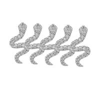 Veemoon 5 pièces Charms Ongles Serpent Argenté pour Nail Art Gothique Accessoires Décoratifs Faciles à Appliquer et Filles Style Rétro pour Toutes Occasions