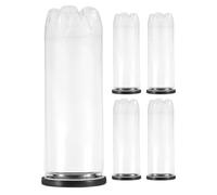 Veemoon 5 Pièces Conteneur de Balles de Tennis en PVC Noir Couvercle, Design Créatif et Résistant à l'usure, Porte-balles Pratique pour Stockage Facile en Multiples Scénarios