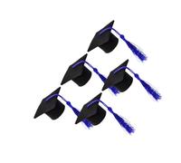 Veemoon 5 Pièces Couvercle de Bouteille Doctoral Mini Chapeau Docteur Bleu