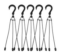 Veemoon 5 Pièces Crochet pour Panier Suspendu Noir en Plastique, 2,5 Kg | Hanging Planter Support, Diamètres Jusqu’à 25cm, Multi-position, pour Jardiniers et Plantes de Bureau