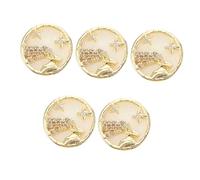 Veemoon 5 pièces Décorations Ongles Signes Astrologiques Doré Autocollants Nail Art Manucure DIY Multifonction