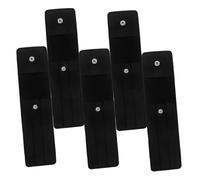 Veemoon 5 Pièces Étui de Rangement pour Pinces à Extensions de Cils PU Organiseur Portable et Résistant Compartiments Multiples pour Maquilleurs et Voyages Protection Noire