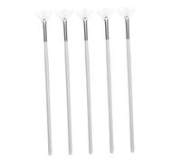 Veemoon 5 Pièces Lot de Pinceaux Applicateurs de Masque Brosse Éventail Douce Fibres Synthétiques pour Soins Peau et Maquillage Couverture Complète et Confortable pour Types de Peau