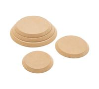 Veemoon 5 Pièces Moules de Poterie Bois Moulage Ronde pour Argile Assiettes Céramique Formage Précis Moulage Empilable pour Création Artisanale