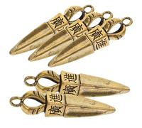 Veemoon 5 pièces Pendentif Vajra Laiton Vintage Ornement pour Porte-clés et Accessoires DIY Style Antique Chic pour Cadeaux et Décoration