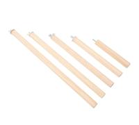 Veemoon 5 Pièces Perchoirs à Oiseaux en Bois avec Vis pour Cage, Lot | Bois Lisse sans Bavures, Assemblage sans Outil, Écrous à Aile et Rondelles Inox, pour Perruches et Perroquets