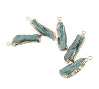 Veemoon 5 pièces Perles Baroques Naturelles Irrégulières Pendentifs Verts pour Bijoux DIY Collier Boucles Oreilles Charms Uniques