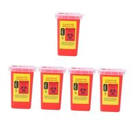 Veemoon 5 Pièces pour Lame Usagée avec Couvercle Verrouillable Conteneur de Collecte Sécurisé pour Rasoirs de Rangement pour Salon et Barbershop Élimination Pratique des Lames Rouges