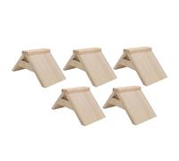 Veemoon 5 pièces Support Bois pour Perchoir Oiseaux Perche pour Pigeon et Perroquet Station de Repos Sécurisée pour Perroquets et Oiseaux Moyens à Grands Naturel pour Volière et