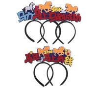 Veemoon 5 Pièces Year Headband Pack Year Of The Horse Hair Accessories With Chinese Characters Festive Party Supplies For Year's Eve And Spring Festival Celebrations