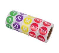 Veemoon 5 rouleaux Étiquettes de Rondes Multicolores pour Vêtements Autocollants Adhésifs avec Blancs Xl Xxl Xxxl Organisation et Reconnaissance Rapide