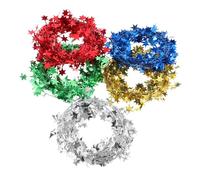 Veemoon 5 Rouleaux Guirlande Scintillante Étoile PVC Décoration Festive DIY pour Arbre de Noël Mariage Anniversaire Multicolores Ajustables pour Fêtes et Photos