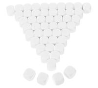 Veemoon 50 Dés Vierges en Acrylique 16 Mm à Six Faces, Surface Lisse Brillante, Blanc, pour Jeux de Société, Création DIY, Écriture Manuscrite, Sérigraphie et Transfert Thermique, Lot