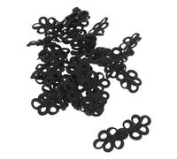 Veemoon 50 Pièces Boutons Fermeture Grenouille Chinoise Noirs Nœuds Traditionnels pour Couture Vêtements Accessoires Artisanat Décorations pour Cheongsam et Projets Créatifs