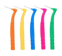 Veemoon 50 pièces Brossettes Interdentaires Brosse de Nettoyage Interdentaire pour Dents Claviers et Téléphones avec Couverture Jaune Rose Vert Orange et Bleu