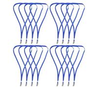 Veemoon 50 Pièces Cordons Porte-badge Usage Polyvalent en Coton et Métal Bleu, Confortables à Porter pour Badges D'identité et Cartes Lors de Conférences et Organisations