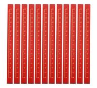 Veemoon 50 Pièces Crayon de Menuisier Octogonal avec Échelle, Rouge, Lot | Plomb et Bois, Design Simple, Anti-roulement sur Établi, pour Charpentiers et Marquages Profonds