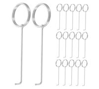 Veemoon 50 Pièces Crochet Acier Inoxydable Outil Extraction Vidange Clé de Levage pour Douche Extracteur de Couvercle de Canalisation de Douche Crochets de Lévage à Clé Utilitaires