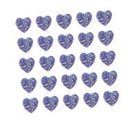 Veemoon 50 pièces Décorations Résine Cœur pour Accessoires DIY Ornements Artisanaux pour Coiffures Fournitures avec Variations de Teinte