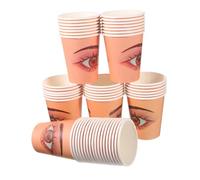 Veemoon 50 Pièces Eyelash Extension Practice Paper Cups For Beginners Reusable Lash Glue Holder For Skill Improvement And Portable Lash Training Supplies
