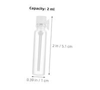 Veemoon 50 pièces Flacons Échantillons Verre Haut Bouteilles Vides Multi Usage pour Parfum Lotion et Soins Peau Contenants Miniatures Portables pour Voyage