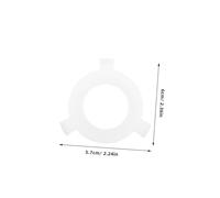 Veemoon 50 Pièces Lot de Anneaux Réducteurs Abat-jour vers Plastique Blanc Adaptateurs Clips pour Douilles Bagues de Maintien pour Lampes de Table et Plafonniers Conversion Facile et