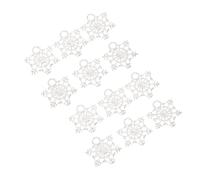 Veemoon 50 pièces Pendentifs Flocon de Argentés pour Création de Bijoux DIY Décoration Festive Noël