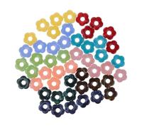 Veemoon 50 pièces Perles Acryliques Fleurs à 5 Pétales pour Fabrication Bijoux DIY Décoration Perles Séparées pour Colliers Bracelets Boucles Oreilles Accessoires Créatifs Multicolores