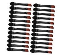 Veemoon 50 Pièces Pinceaux Maquillage Angulés Double Embouts Brosse Sourcils et Ombres à Paupières Portable Douce et Multifonction pour Définition Précise et Modelage Wild Brows