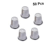 Veemoon 50 pièces Protection Doigts Vintage pour Couture DIY Ensemble de Dés à Coudre Argentés Accessoire Bricolage Quilting Facile à Transporter pour Travaux Aiguille